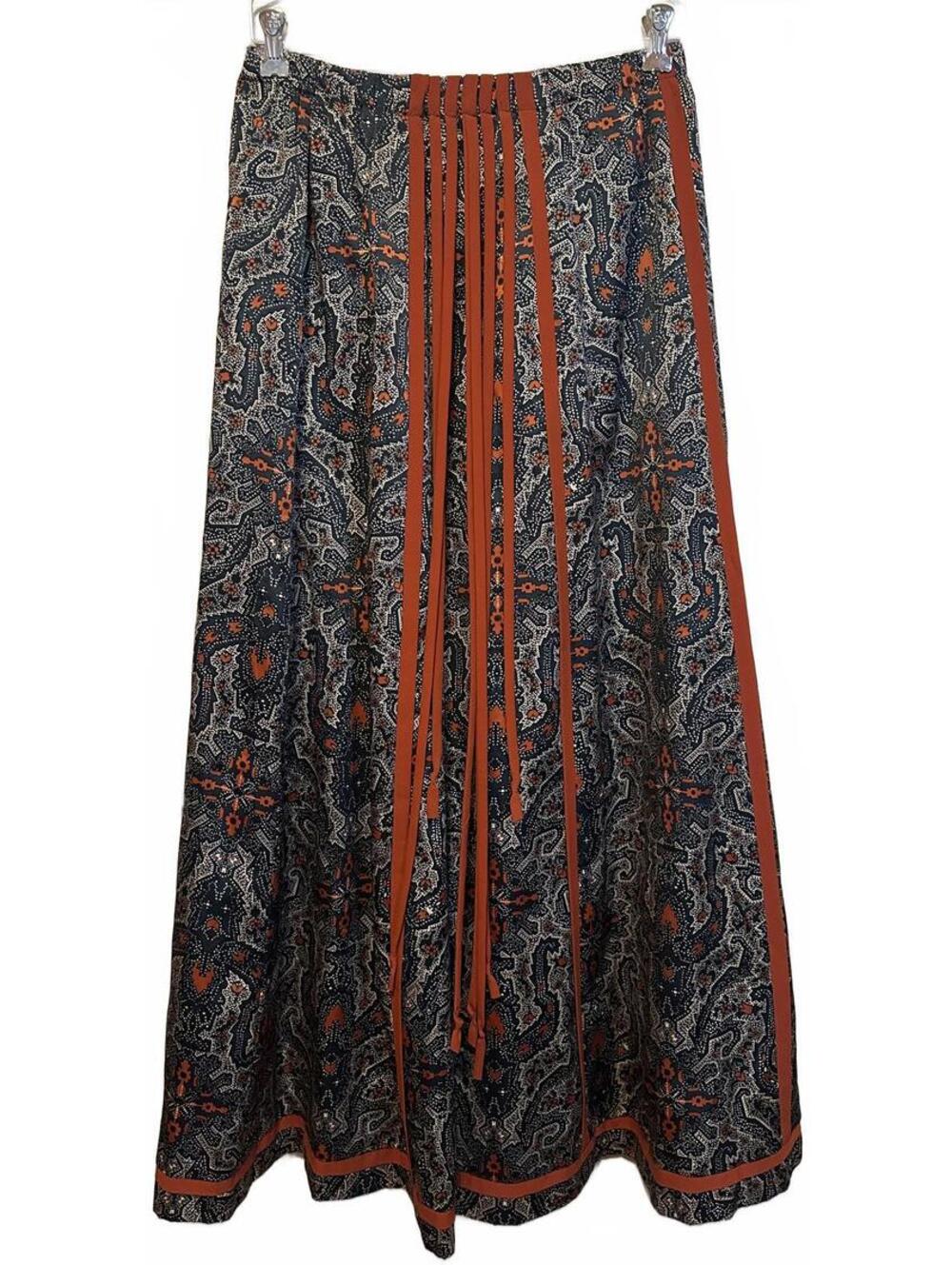 Vintage Chessa Davis Boho Cottagecore Paisley Print Long Skirt size M